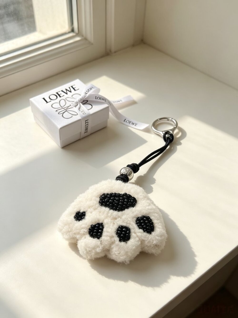 Loewe Plush Paw Bag Charm Keychain